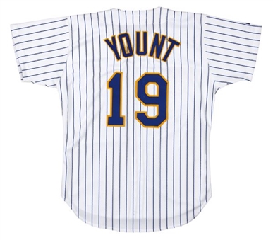 Robin Yount Signed 1993 Milwaukee Brewers Game Used Home Jersey (MEARS LOA)